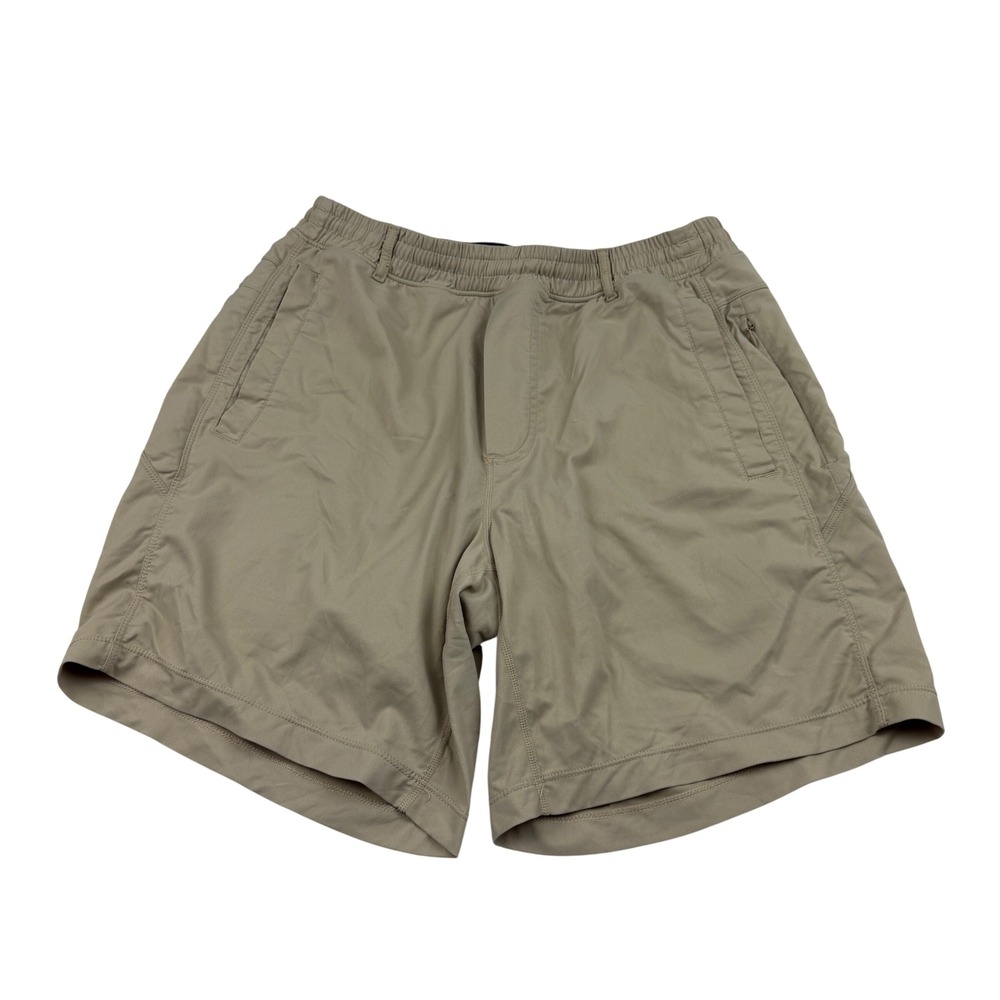 Birddogs Mens Classic Lined Gym Shorts Khaki Tan Size Medium 7 Inch Inseam 2486